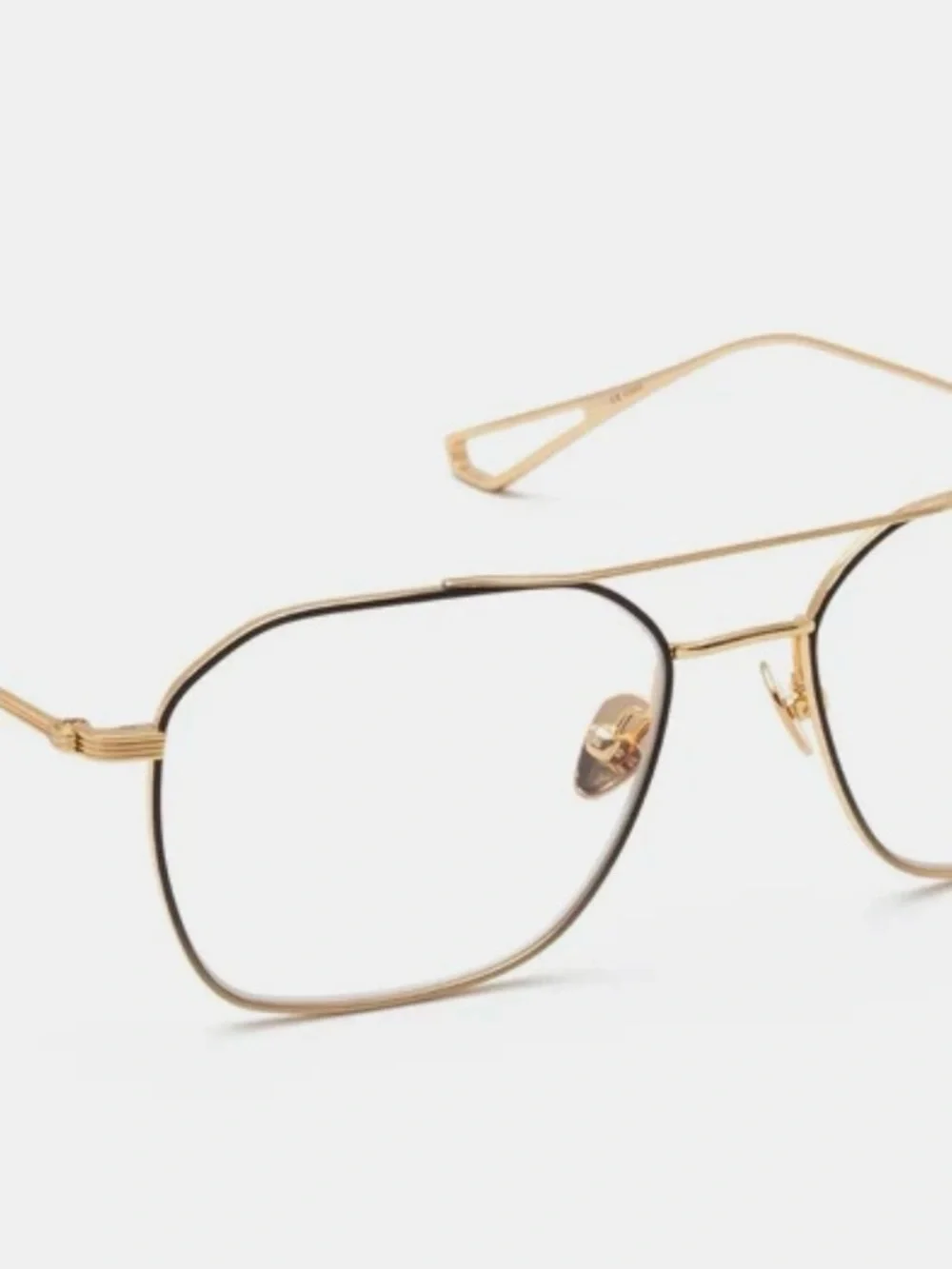 KREWE BERM Gold Metal Geometric Women's Eyeglass Frames